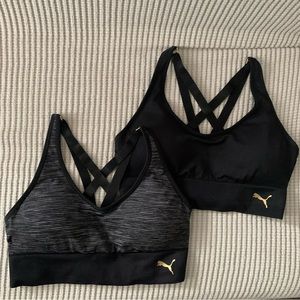 Puma Black and Gray Sports Bra 2 pack - size Small